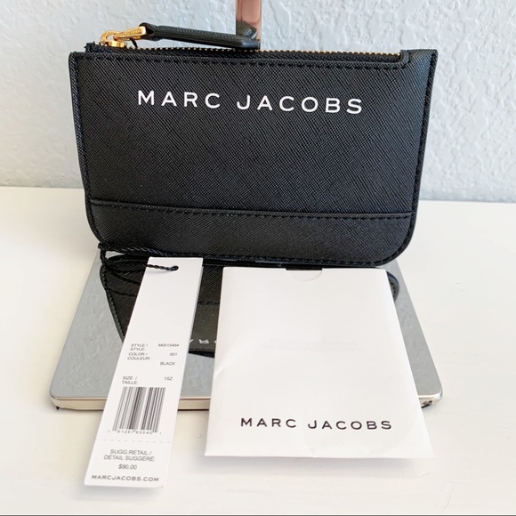 HP⚡️NWT, Marc Jacobs Saffiano Top Zip Coin Purse - Picture 2 of 8